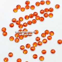 Hyacinth Round Shape Flat-back MCE Machine Cut Rhinestones