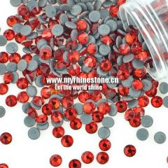 Siam Round Shape Flat-back MCE Machine Cut Rhinestones