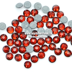Siam Round Shape Flat-back MCE Machine Cut Rhinestones