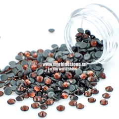 Light Burgundy Round Shape Flat-back MCE Machine Cut Rhinestones