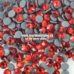 Siam Round Shape Flat-back MCE Machine Cut Rhinestones