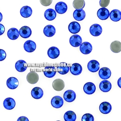 Sapphire Round Shape Flat-back MCE Machine Cut Rhinestones
