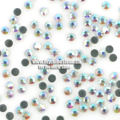 Crystal AB Round Shape Flat-back MCE Machine Cut Rhinestones