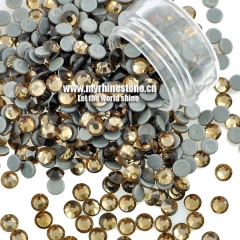 Smoke Topaz Round Shape Flat-back MCE Machine Cut Rhinestones