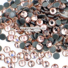 Light Peach Round Shape Flat-back MCE Machine Cut Rhinestones