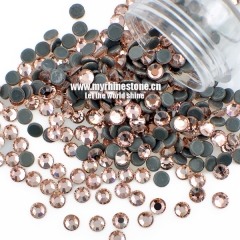 Light Peach Round Shape Flat-back MCE Machine Cut Rhinestones