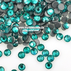 Blue Zircon Round Shape Flat-back MCE Machine Cut Rhinestones