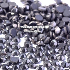 Crystal Hematite Round Shape Flat-back Korean Loosing Rhinestones