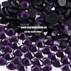 Amethyst Round Shape Flat-back Korean Loosing Rhinestones