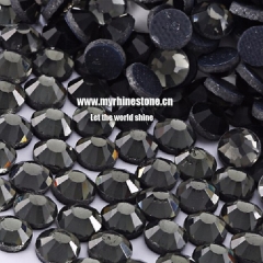 Jet Hematite Round Shape Flat-back Korean Loosing Rhinestones