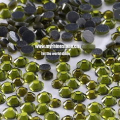 Olivine Round Shape Flat-back Korean Loosing Rhinestones