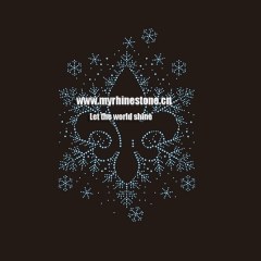 Fleur-De-Lis Iron on Rhinestone Transfer