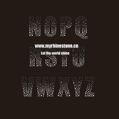 Bling Hotfix Alphabet Letter Rhinestone Heat Transfer Design for Clothes
