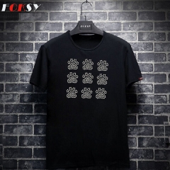 Paws Motif Hot Fix Crystal Rhinestone Heat Transfer for T-shirt