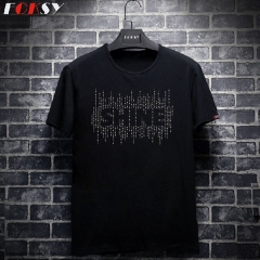 Custom Letters SHINE Motif Hot Fix Spark Motif Rhinestone Heat Transfer Iron on T-shirt