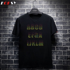 Custom Colorful Letters Hot Fix Motif Iron on Applique Rhinestone Heat Transfer for T-shirt