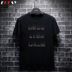 Custom Letters Hot Fix Motif Iron Applique Rhinestone Heat Transfer For Clothing