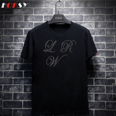 Custom Letter L R W Motif Hot Fix Rhinestone Heat Transfer Design Iron on T-shirt