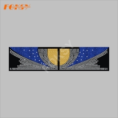 Iron On AB Crystals Glitter Rhinestone Strips Transfer For Cheer bows