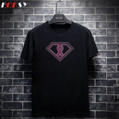 Breast Cancer Pink Ribbon Motif Rhinestone Heat Transfers Diamond Shape Design for Shirts