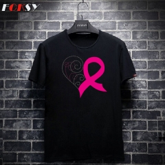 Rhinestone Pink Ribbon Fight Motifs Hot Fix Rhinestone Iron On TransfersFor Garments