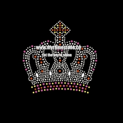 Custom Bling Crown P rincess Rhinestone Iron On Transfer Design