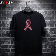 Hot Fix Custom Breast Cancer Awareness Hope Pink Ribbon Rhinestone Transfer Motif