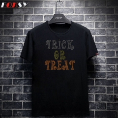 Trick or Treat Hotfix Motif Rhinestone Iron on Transfer for Halloween Holiday