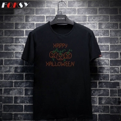 Custom Pumpkin Hot Fix Motifs Rhinestone Heat Transfer Iron on T-shirt for Happy Halloween