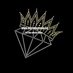 Iron On Rhinestone Transfer Design With Crown Motif