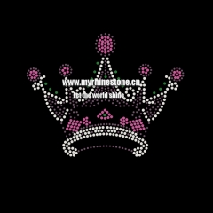 Bling Wholesale Crown Rhinestone Hotfix Motifs Iron on Transfer for Clothing
