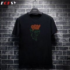 Custom Ghost BOO Motif Hot Fix Rhinestone Heat Transfer Iron on T-shirt For Helloween Holiday