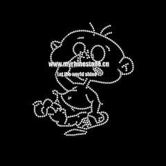 A Cute Baby Motif Hotfix Rhinestone Heat Transfer Design Iron on T-shirt for Kids