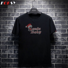 Custom Santa Baby Motif Hotfix Strass Crystal Rhinestone Transfer Iron on T-shirt fir Kids