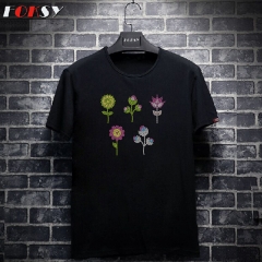 High Quality Beautiful Flower Hot Fix Motif Rhinestone Heat Transfer Iron On Design