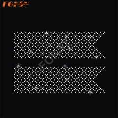 Hot Fix Custom New Cheer Bow All Stars Motif Rhinestone Iron on Transfer for Decoration