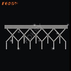 Custom Rhinestone Heat Transfer Motif Hot Fix Iron on for Cheer bow