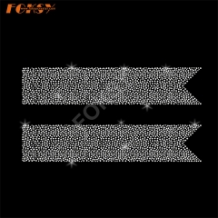 Bling Crystal Cheer Bow Motif Rhinestone Heat Transfer Iron on for All Stars Decoration