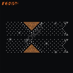 Wholesale New Arrival Bows Motif Hot Fix Crystal Rhinestone Glitter Iron on Transfer for Cheer Team