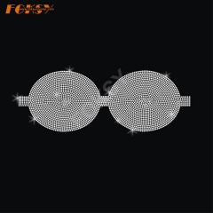 Custom Two Balls Cheer Bow Strip Motif Rhinestone Iron on Transfer for Decoration