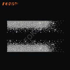 Hot Fix Crystal Bling Rhinestone Iron on Transfer Cheer Bow Motif for All Stars Team