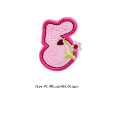 Custom Lovely 5 Motif Iron on Embroidery patch