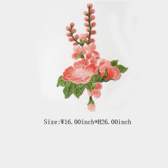 Custom Flower Motif Iron on Embroidery patch Design