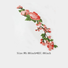 Custom Heat Seal Flower Embroidery patch Design