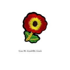 Iron on Flower Motif Embroidery Patch for T-shirt