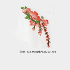 Custom Heat Seal Flower Embroideried patch Design