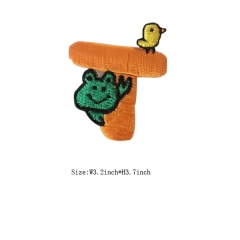 Custom Lovely Bird Embossed with Letter T Motif Iron on Embroidery patch