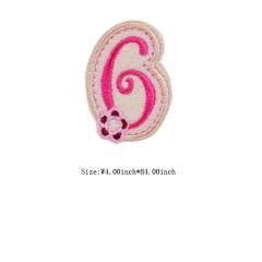 Custom Lovely 6 Motif Iron on Embroidery patch