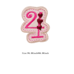 Custom Lovely 4 Motif Iron on Embroidery patch
