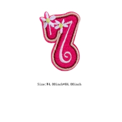 Custom Lovely 7 Motif Iron on Embroidery patch